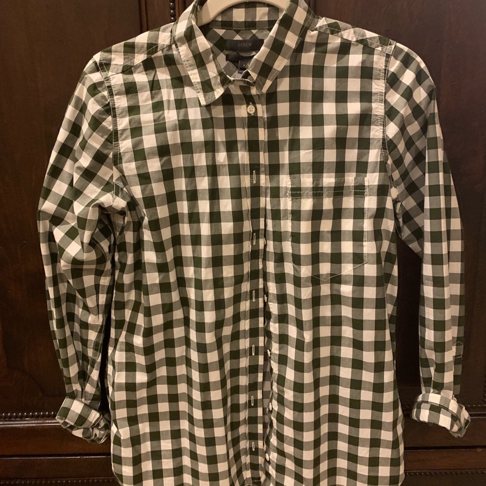 J.Crew gingham check button-down